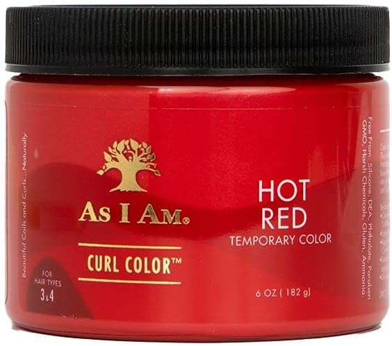 As I Am Curl Color - Hot Red - 6 ounce - Color and Curling Gel - Temporary Color