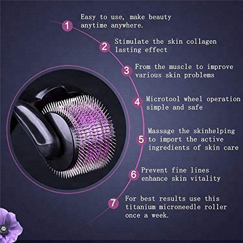 Image of Roller 540 Titanium Needles Roller Treating Acne, Scars, Skin Hair Loss, Wrinkles, Blackheads, Ageing- Reducing Blemishes Scars Potholes Cellulite Stretchmarks (0.75 MM)