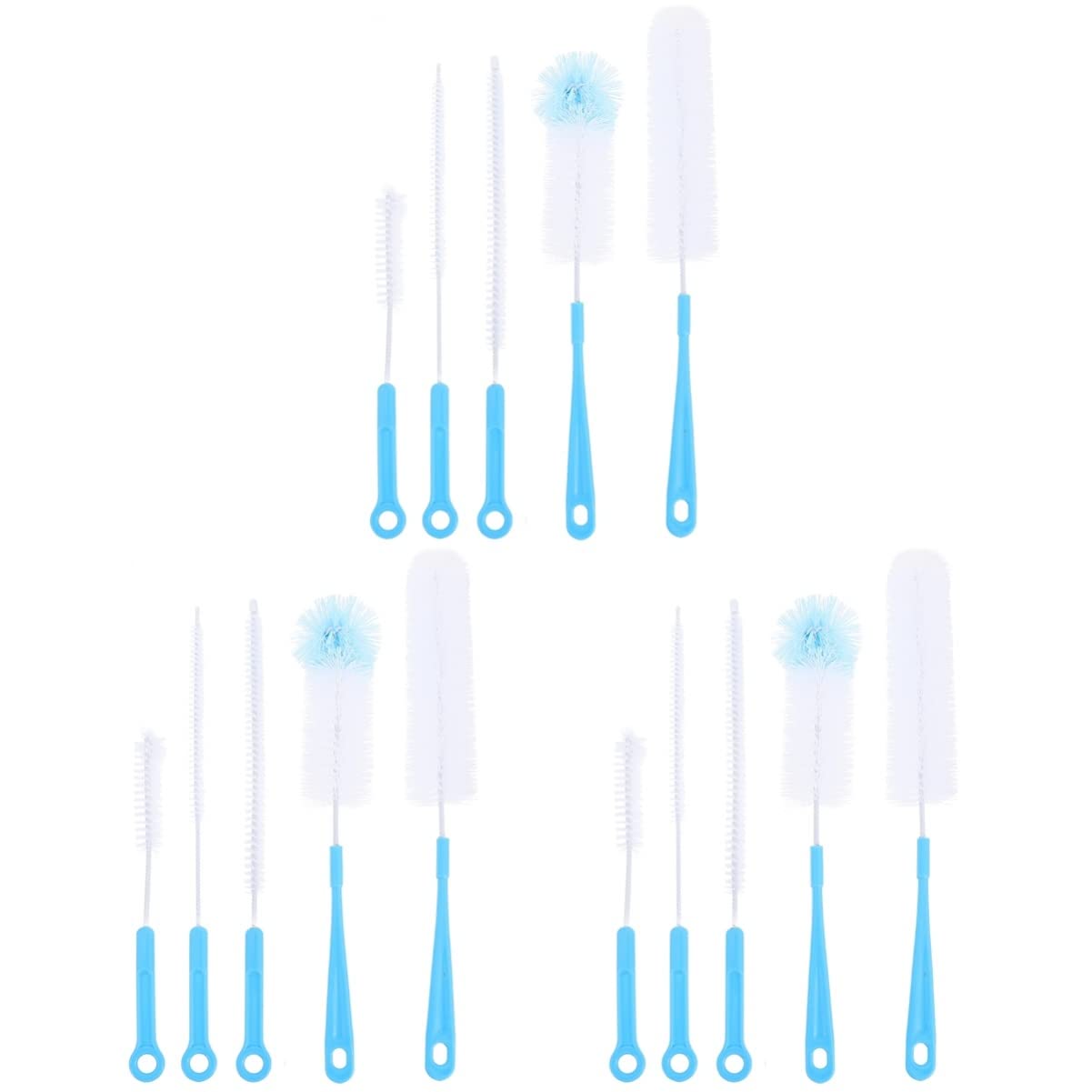 iplusmile 3er-Set Baby-Set Babyflaschen-reinigungsbürste Flaschen-reinigungsbürste Strohbürste Für Zuhause Hervorragende Reinigungsfunktion 5 Stück * 3