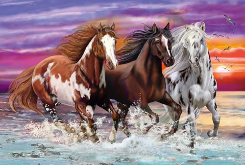 Schmidt Spiele-Horse Rompecabezas Infantil de Caballo de 200 Piezas, Color carbón, (56356)
