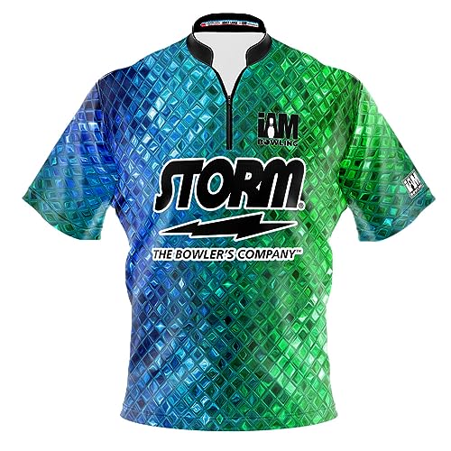 Logo Infusion Dye-Sublimated Bowling Jersey (Sash Collar) - I AM Bowling Fun Design 2018-ST - Storm (Large)