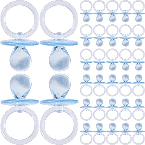 Image of 36PCS Acrylic Baby Pacifier for Baby Shower Favor,Baby Pacifiers Necklace Acrylic Baby Pacifier for Baby Shower Supplies Baby Shower Table Decorations Baby Shower Games (36,White 2.5 inch)