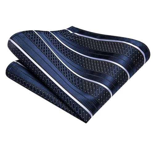 Image of Hi-Tie Mens 70inches Tie Set Extra Long Necktie for Men Cufflinks Handkerchief Big Tall Men Business Wedding