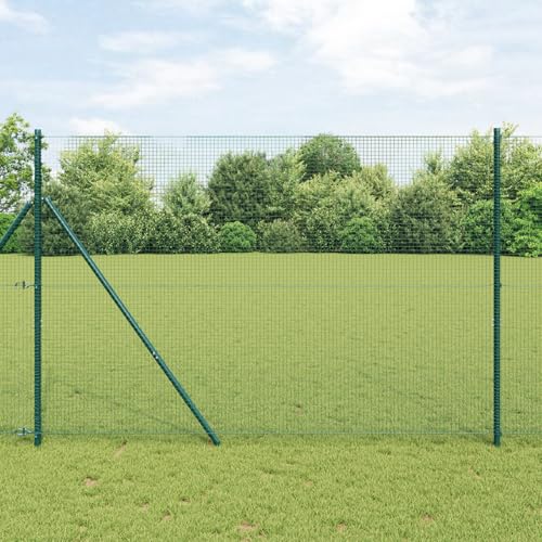 Générique Set de poteaux de clôture Ensemble de 2 Vert Acier recouvert de PVC,Quincaillerie,Clôtures & barrières,Panneaux de clôture,Vert,16.65 KG,3351704