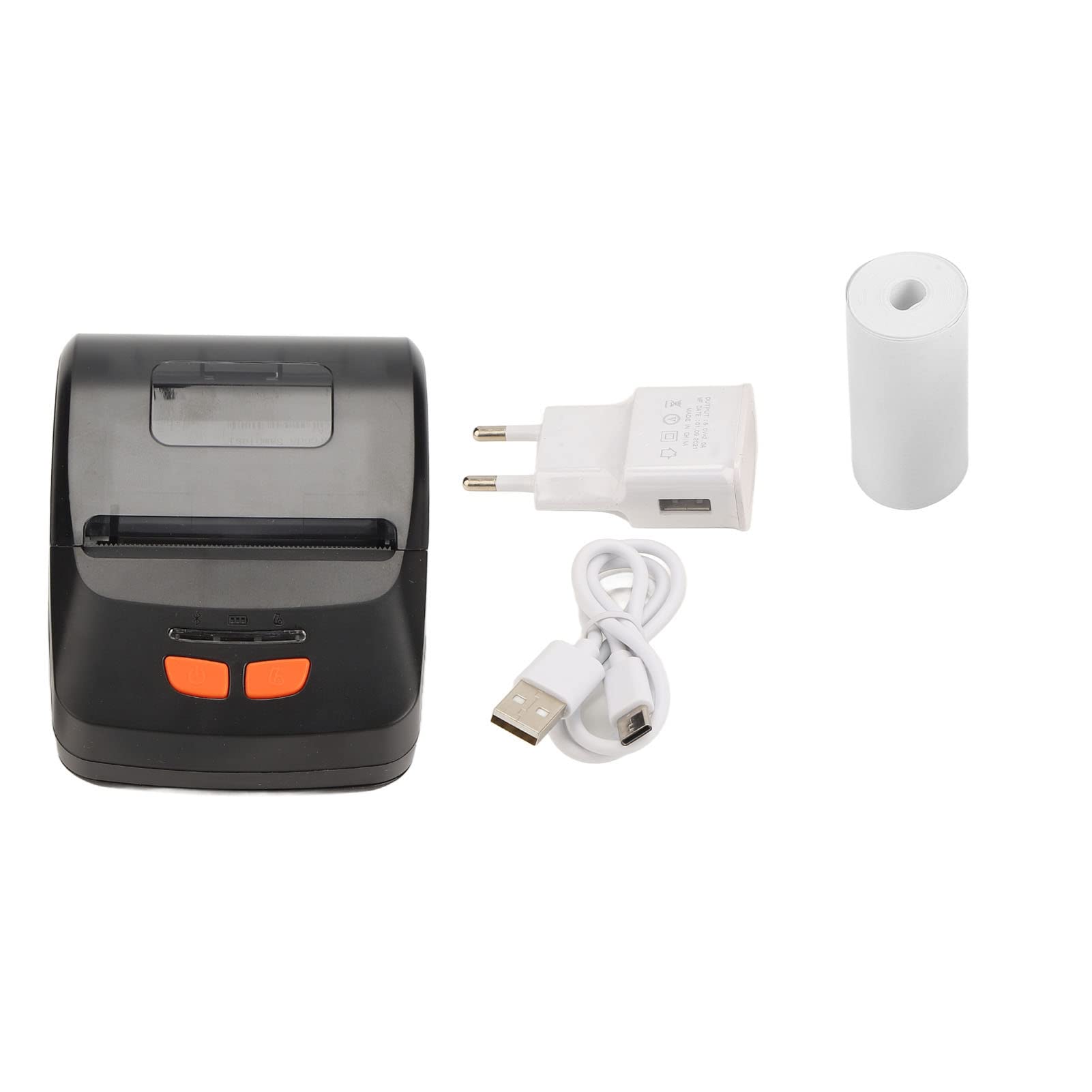 Mini Stampante Termica per Ricevute da 57 Mm, da 60 a 150 Mm/s Stampante per Etichette Portatile Bluetooth a Stampa Rapida, per la Vendita Al Dettaglio di Ristoranti, Compatibile con Android/OS(Nero)