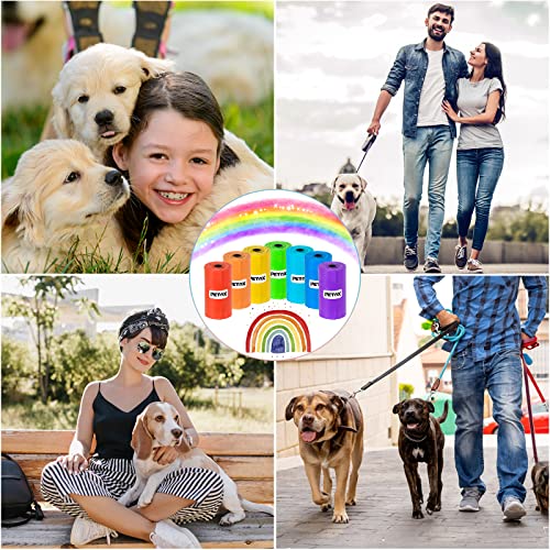 Poop Bags For Dog Waste With 2 Dispenser, Unscented, Thick And Leak-Proof Pets Poop Bags Refills For Puppy Outdoor Walking Or Travel, 9 X 13 Inches (28 Assorted Colors Refill Rolls, 20 Per Roll) #TOP4