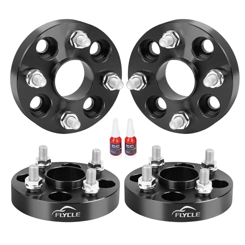 FLYCLE 1 inch 4x100mm Hub Centric Wheel Spacers for 1989-2005 2016-2025 MX-5 Miata 4x100 4 Lug Forged Wheel Spacer with 12x1.5 Studs & 54.1mm Bore for Corolla Celica Yaris Tercel
