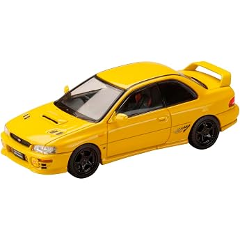 HJ64 1/64 Subaru Impreza PURE SPORTS COUPE WRX Type R STi Version (GC8) Chase Yellow Finished Product HJ641079AY