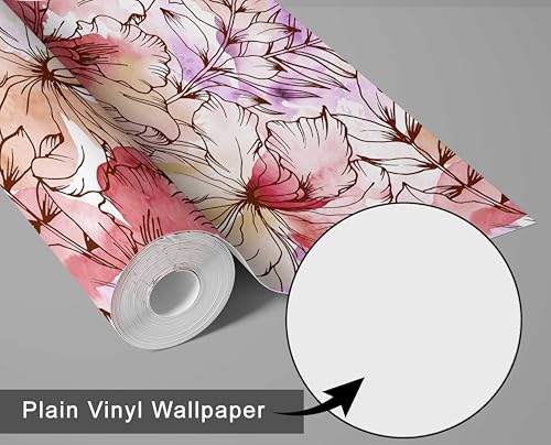 Papier peint imperméable fleurs de pêcher adhésif et repositionnable - 7