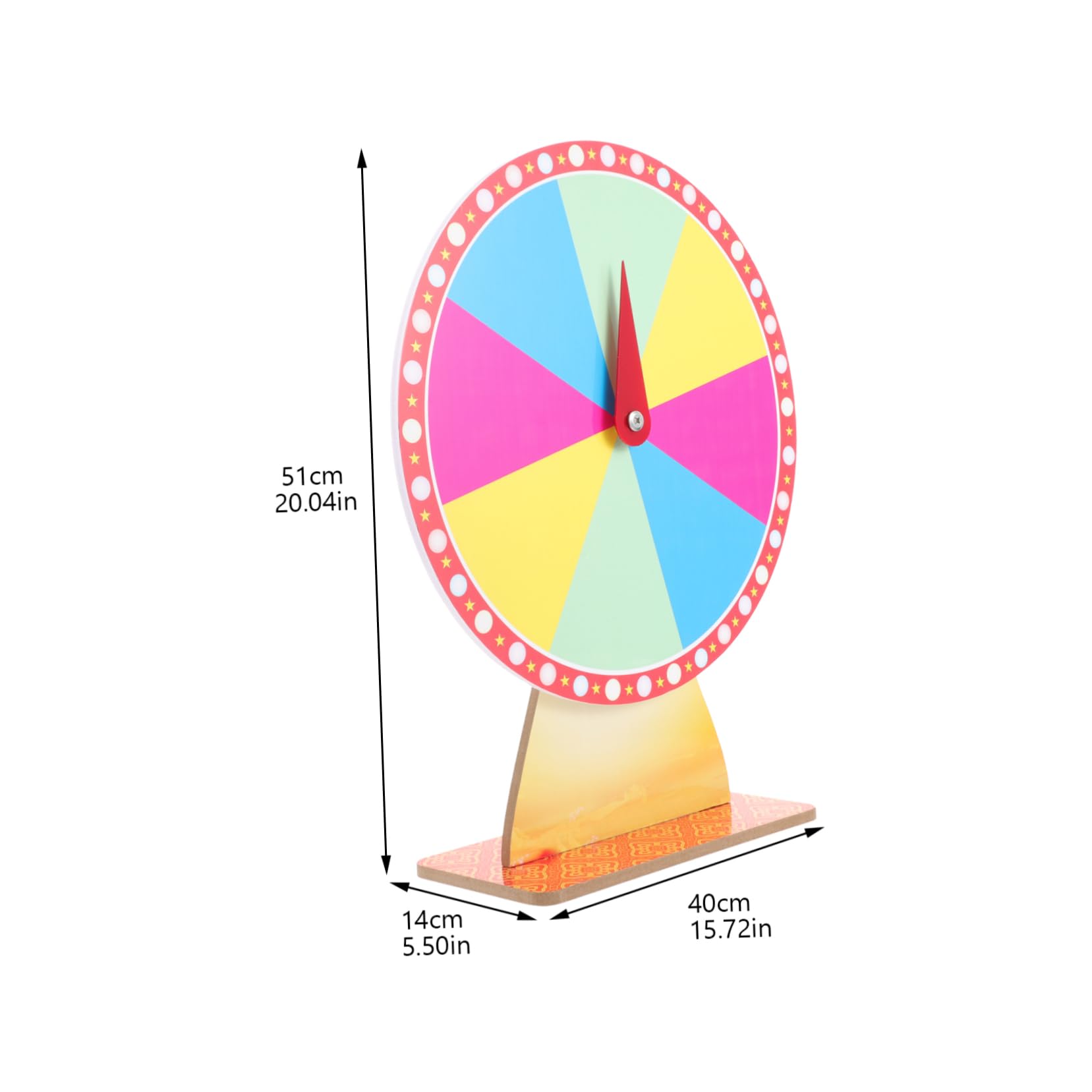 KOMBIUDA Tabletop Wheel Great for Parties Carnivals Rotating Prize Draw Wheel Fun Designs