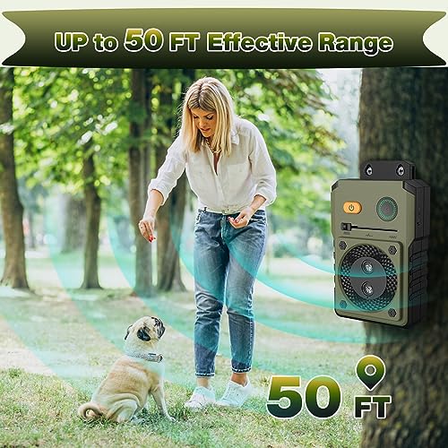 Bubbacare Anti Bell Gerät Hunde, Ultraschall Antibell für Hunde mit 3 Modi bis zu 50FT Wirksame Kontrolle Bereich, IPX4 Wasserdicht Antibell Ultraschall Gerät für den Außen und Innenbereich