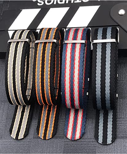 Bracelet montre 007 nylon 20mm 21mm Tash strap de remplacement