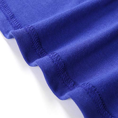 Bulotus Women's 3/4 Sleeve Casual Loose Jersey Knit Tunic Top For Ladies,Blue,Large #TOP5