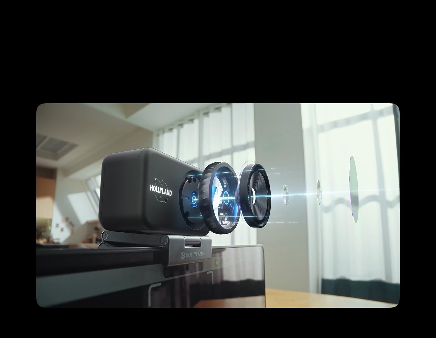 Hollyland Lyra UHD 4K Webcam for PC with Mic, 1/1.5" Sensor, 50MP, Auto Framing, PDAF, Control for Live Streaming, Video Calls, Gaming, Works with Zoom, Teams, Twitch & More