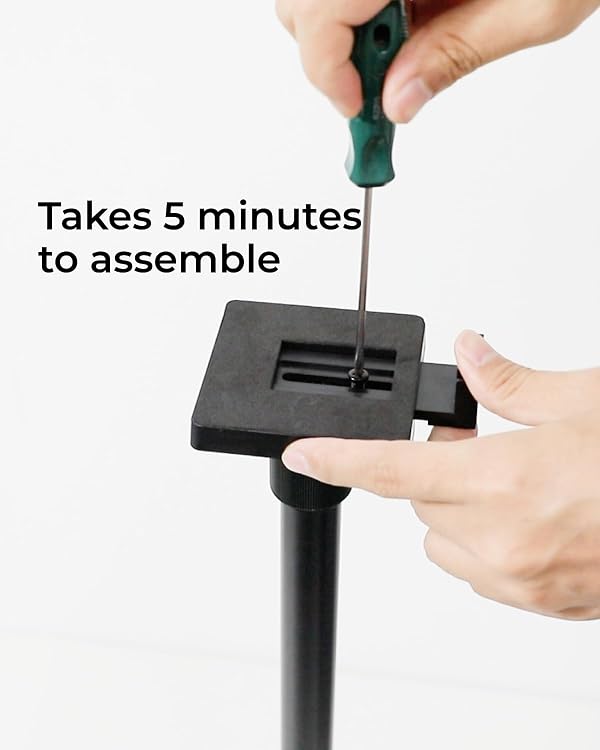 ULTIMEA 2-Pack Universal Height-Adjustable Speaker Stands, Black Floor Speaker Stand with 3KG Capacity, Extendable from 24.4" to 36.6" for Satellite Speakers, Steady 310 by ULTIMEA - Used condition - Image 6