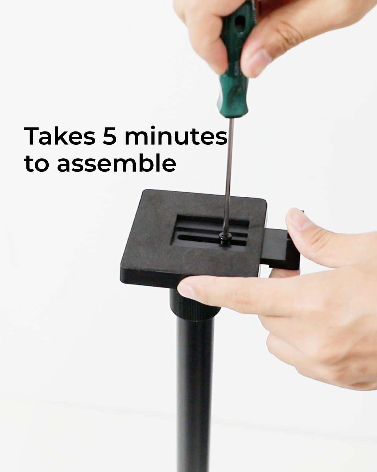 ULTIMEA Steady 310 - Juego de 2 soportes universales para altavoces de altura regulable, color negro, extensibles de 62 cm a 93 cm para satélites y altavoces de estantería con una carga de hasta 3 kg