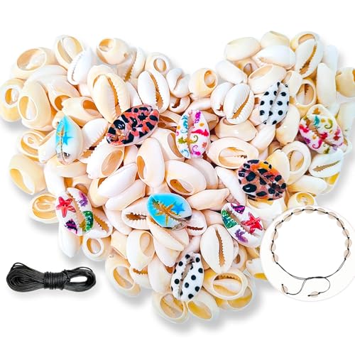 160Pcs Natural Spiral Shell BeadsCowrie Shells for Craft Jewelry Making