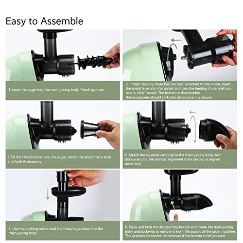 Jocuu Accessory No. 6, Spiral Auger Replacement Part For Slow Masticating Juicer Zm1503, Cold Press Drill, Easy To Assemble, Disassemble & Clean, Bpa Free, Food Grade Material #TOP7