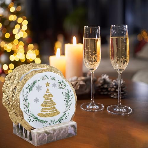Simeiqi SM122 4 Pcs Resin Coaster Molds,Silicone Coaster Molds thumb #4