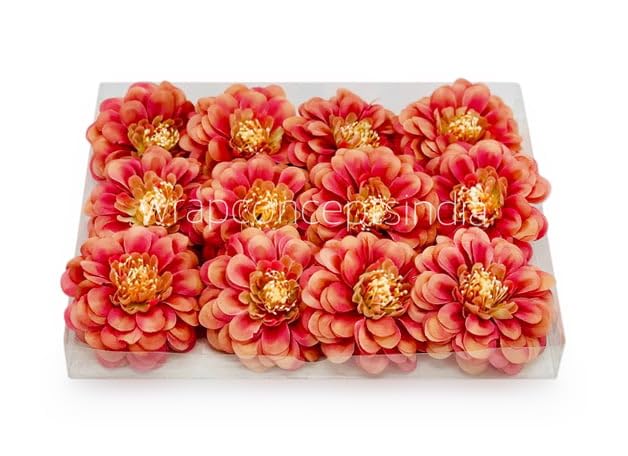Image of WRAP Concepts Artificial Dahlia Flower Head for Home Decoration and Craft (Blush with hitns of Pink)