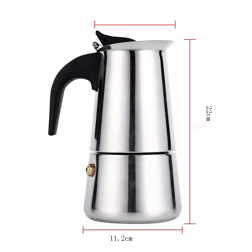 CUNTO Macchina per il caffè Moka Espresso Caffettiera Pentola Piano cottura Utensile Filtro Caffettiera Latte Piano Cottura Filtro Macchina per il caffè Caffettiera Caffettiera Elettrodomestici
