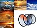 Produktbild 3er Verlaufsfilter Set (Blau, Grau, Orange) für Digitalkameras - Filterdurchmesser 82mm - Inkl. passendem Filtercontainer