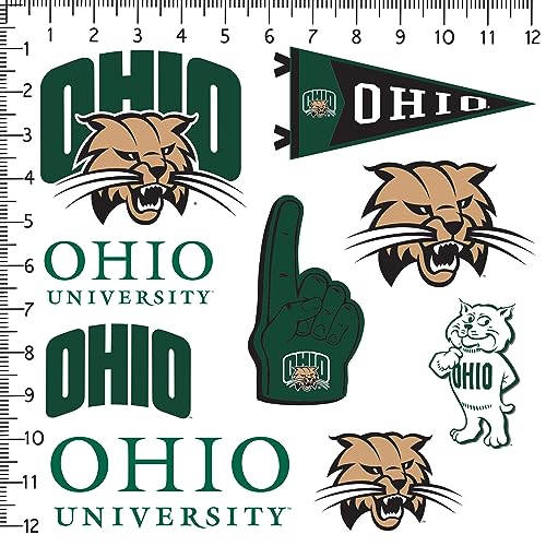 Image of Ohio University 9ct Vinyl Large Deluxe Stickers Variety Pack - Laptop, Water Bottle, Scrapbooking, Tablet, Skateboard, Indoor /Outdoor - Set of 9