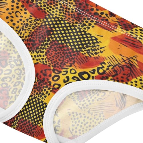 Durable Toddler Underwear Floral 2t Cotton Girl Panties Cute Animal Print Orange Black Undies Kids Briefs4