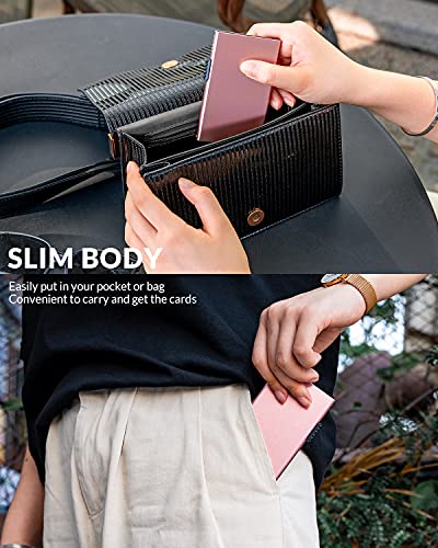 Image of VULKIT Minimalist Credit Card Holder Pop Up Cards RFID Protection Slim Metal Wallet