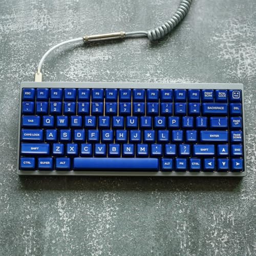 Image of 142 Keys SA Profile Blue Keycaps PBT Doubleshot Translucent Keycaps Set Fit for 61 /64 /87 /104 /108 Cherry Mx Switches ISO ANSI Mechanical Keyboars Alice Keyboard