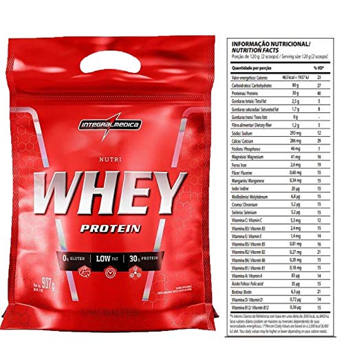 Kit Nutri Whey 900g Morango Refil + Creatina 150g - Integralmedica