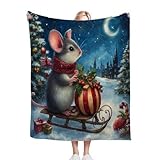 ZZXHG Kuscheldecke 200 x 220 Graue Cartoon-MäUse, Flauschige Plüsch Decke Tagesdecke für Kind Erwachsene, Leicht zu pflegen Flanell Fleecedecke TV-Decken Sofadecke Wohndecke Mikrofaser Couchdecke