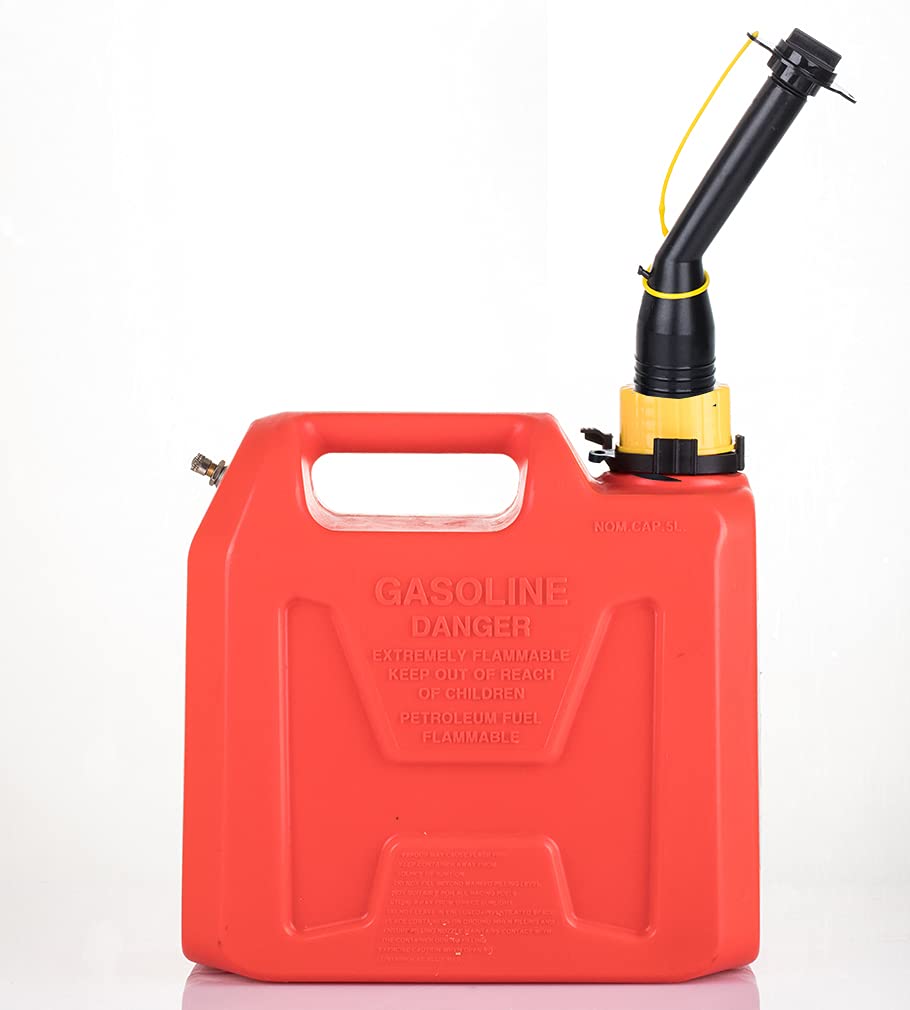 Rigid Gas Can Spout Replacement Universal Kit with Tough Nozzles Screw Collar Vent Cap to Update Your Old Style Plastic Gas Can 1/2/5/10 Gallon Fit for Midwest Gott Scepter Briggs Rubbermaid Blitz: Industrial & Scientific