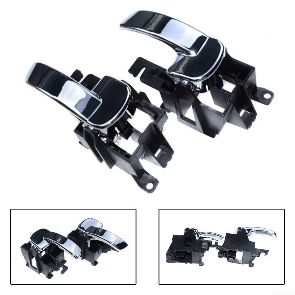 Tiradores interiores cromados para puerta para Nissan Navara D40 y Pathfinder R51 (2005-2013), juego de repuesto de plástico ABS (izquierdo y derecho) 80671-4X02B y 80670-4X02B