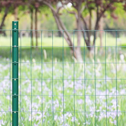 image for FOREHOGAR Green PVC Coated Welded Wire Fence 24 Inch x 25 Foot, 2 Inch