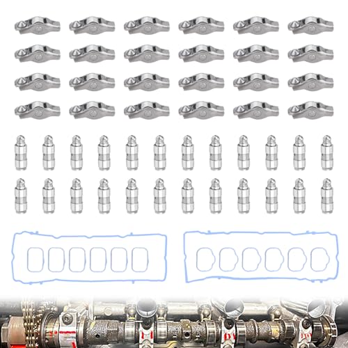Image of 5184296AH 5184332AA Rocker Arms Valve Lifter Gasket Kit Compatible Chrysler 200 300 Dodge Challenger Charger Journey Avenger Jeep Grand Cherokee Ram Promaster 1500 2500 3500 3.6L (24 Pcs)