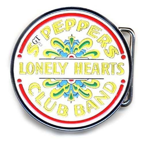 The Beatles Sgt Peppers Lonely Hearts Drum Band logo Official metal White One Size