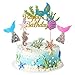 Wootkey 36 pcs Glitter Mermaid Cupcake Toppers Mermaid Cake Topper Under the Sea Beach Mermaids Tail Cake Decoration Birthday Party Supplies for Baby Shower Children's Day