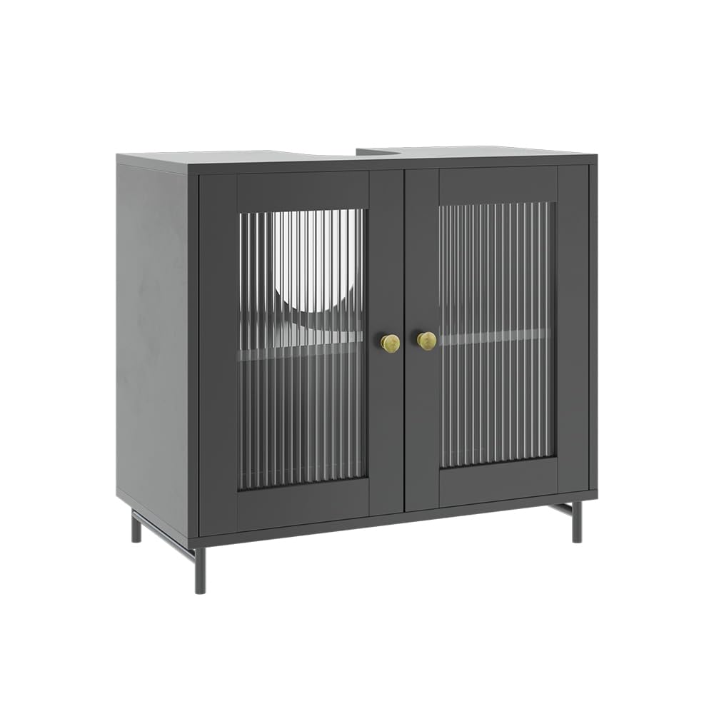 Vicco Mobiletto per lavabo Malte, Grigio, 60 x 58 cm