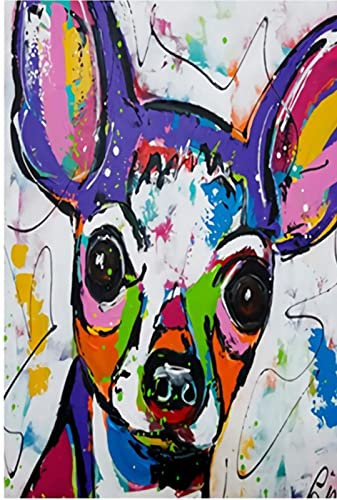 Kit Point de Croix Animaux Peints 11CT Broderie 40x50cm pour Déco Chambre