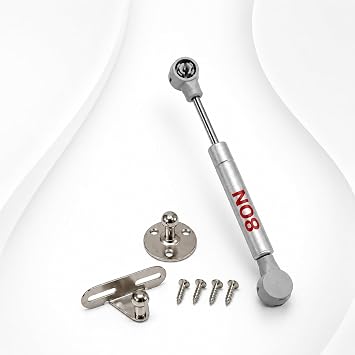 (4 Adet) Dolap Kapak Amortisörü 80N Gri 20 cm Gazlı Piston Kapak Hidroliği Mutfak Dolabı Pistonu
