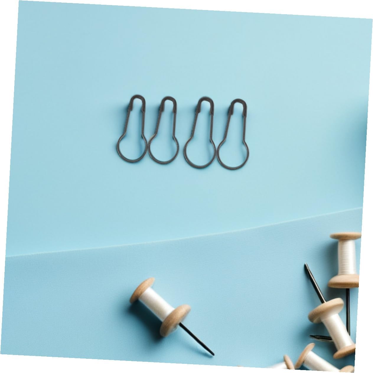 SUPVOX 100pcs Metal Gourd Safety Pins for Sewing and Quilting, Black Metal Clothes Crafting Pins for DIY Clothing Accessories and Home Sewing Projects
