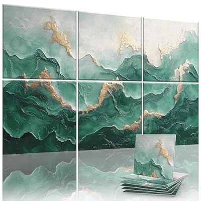 6-Pack Acoustic Wall Panels 72x48 Inch Decorative Acoustic Panels Sound Absorbing Wall Art for Studio Office Home Easy Installation