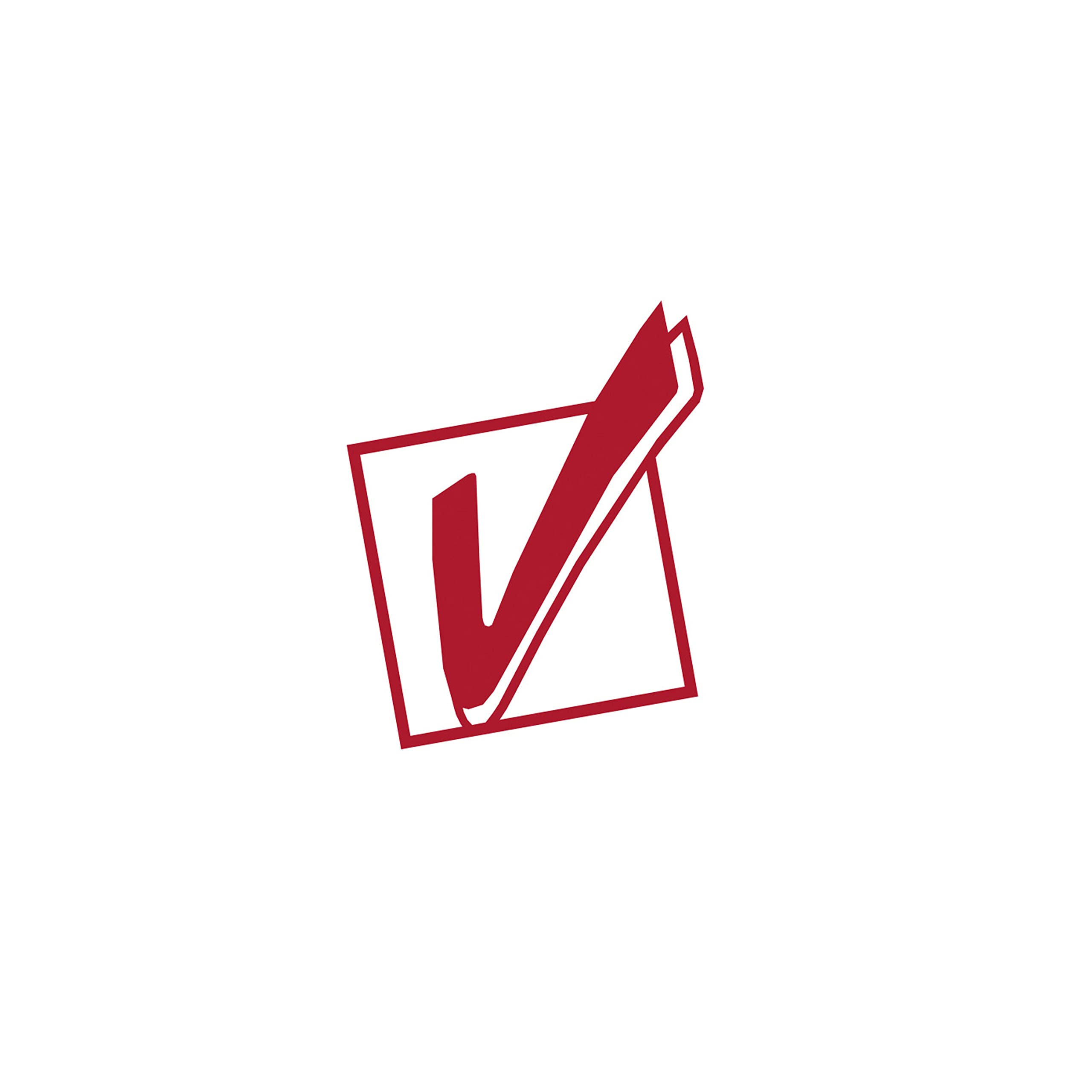Stamp-Ever Timbro preinchiostrato con messaggio – segno di spunta, inchiostro rosso – Dimensioni impressione: 3/4" rotondo