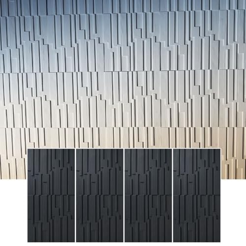Paneles de pared 3D, poliuretano de grano de madera, textura decorativa, ligeros, flexibles, impermeables, ignífugos, para decoración de pared interior y exterior