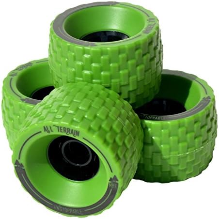 MBS All-Terrain Longboard Wheels - 100mm X 65mm - Green