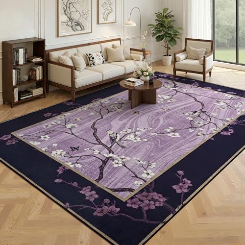 Tapete Foxmas morado 121x182 cm estilo oriental lavable miniatura 2