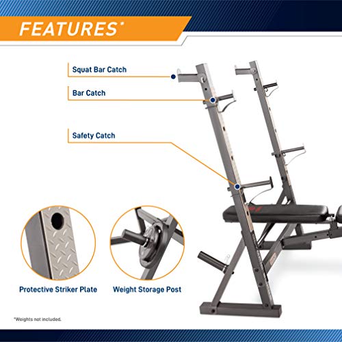 Marcy Olympic Weight Bench for Full-Body Workout MD-857, Grey/Black by MARCY - Image 3