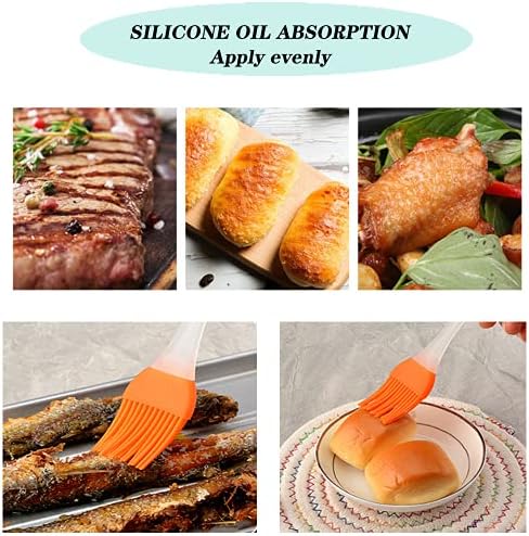2 Pcs Pastry Brush Silicone, Cooking Baking Brush Set, Grill Brush, Heat Resistant Oil Brush Suit for Barbecues, Pastries, Food Stirring, Baking Cooking