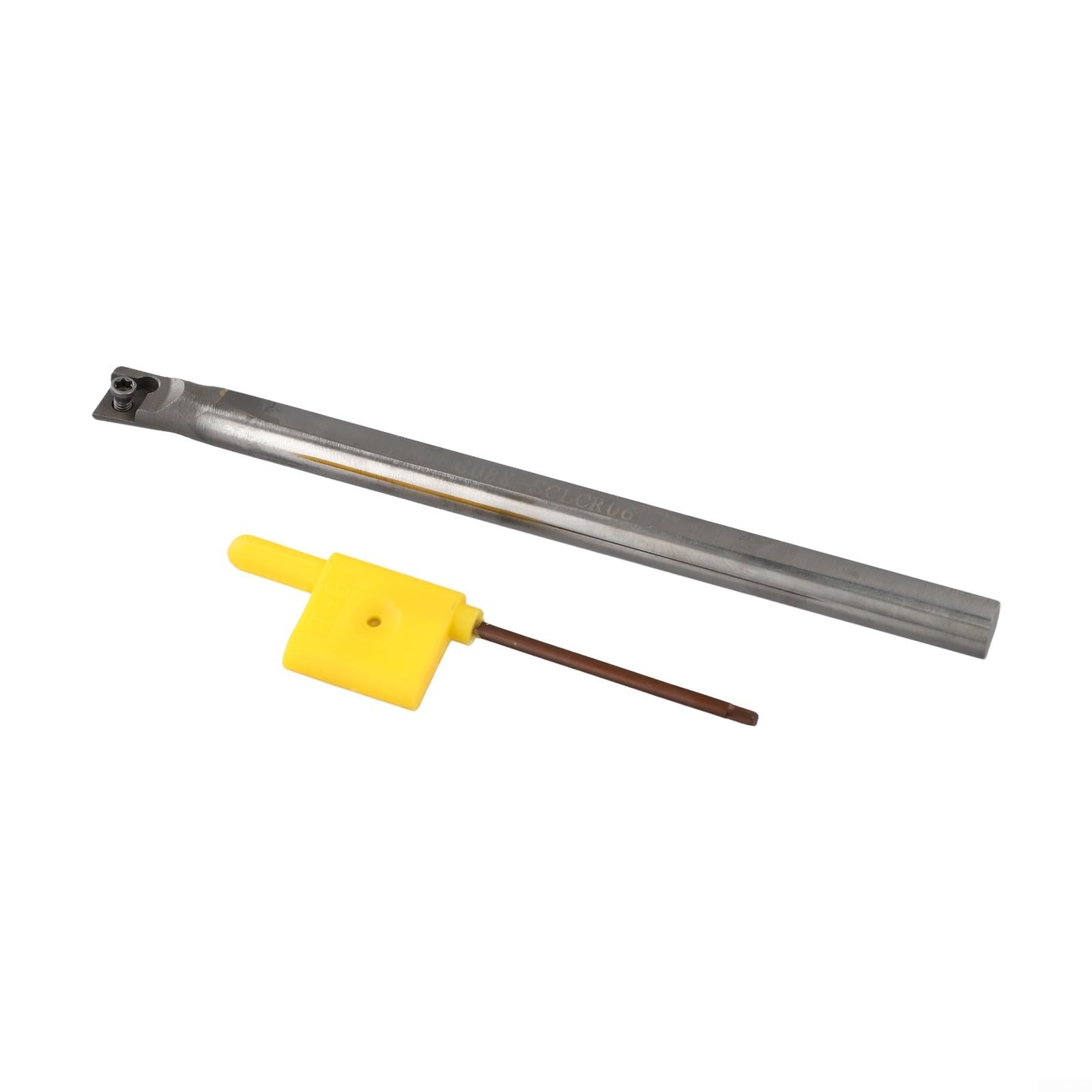 Soporte de cincel giratorio C08K-SCLCR06 con inserto de metal duro para CCMT0602, alta resistencia al desgaste en metales, diámetro del vástago de 8 mm